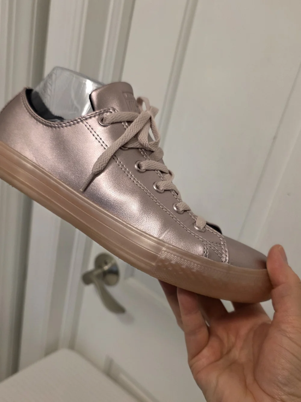 Converse All Star Metallic Rose Low Top Sneakers Size 6 Juniors Women Size 8